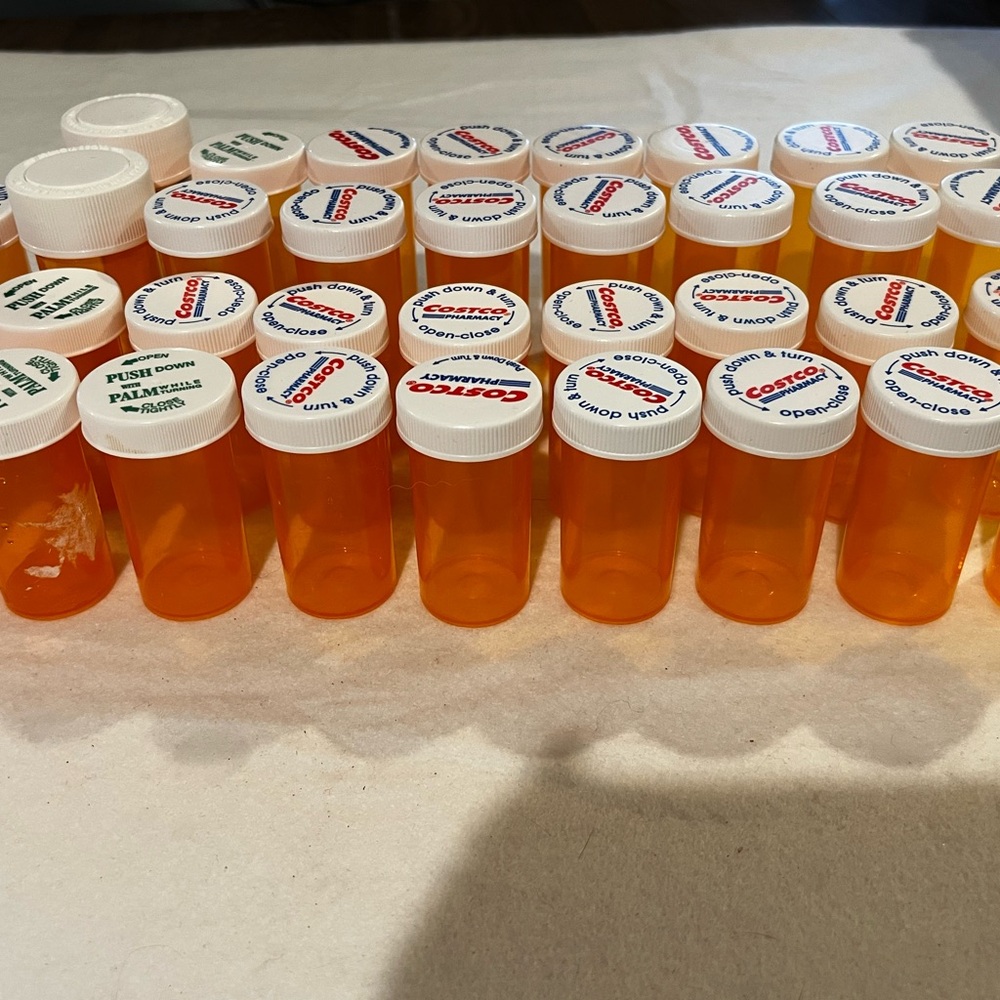 35 Orange Prescription Bottles